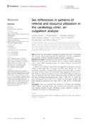 Sex differences in patterns of referral and resource utilization in the cardiology clinic: an ...